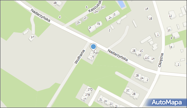 Grodzisk Mazowiecki, Wolframa J., 3, mapa Grodzisk Mazowiecki