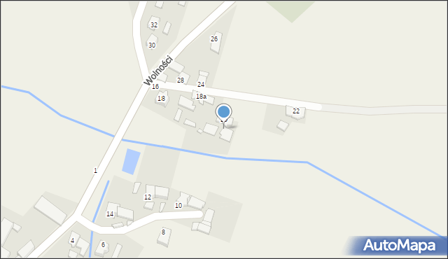 Grodzisko, Wolności, 20a, mapa Grodzisko