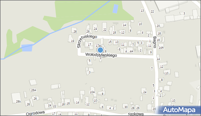 Grójec, Wołodyjowskiego Michała, 1, mapa Grójec
