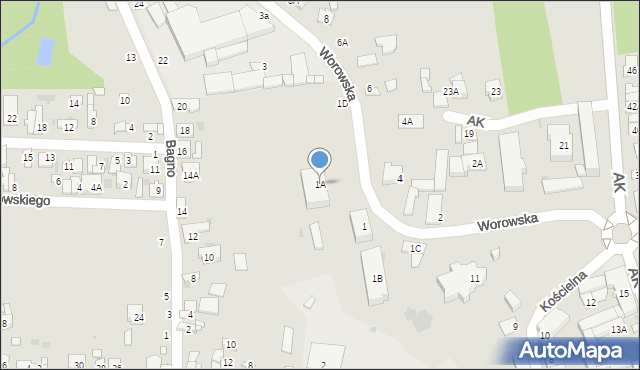 Grójec, Worowska, 1A, mapa Grójec