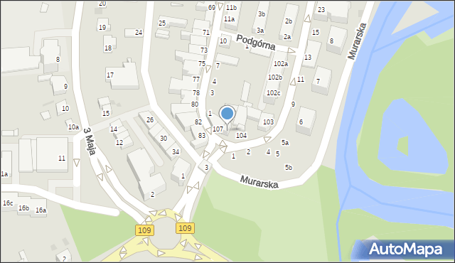 Gryfice, Wojska Polskiego, 106, mapa Gryfice