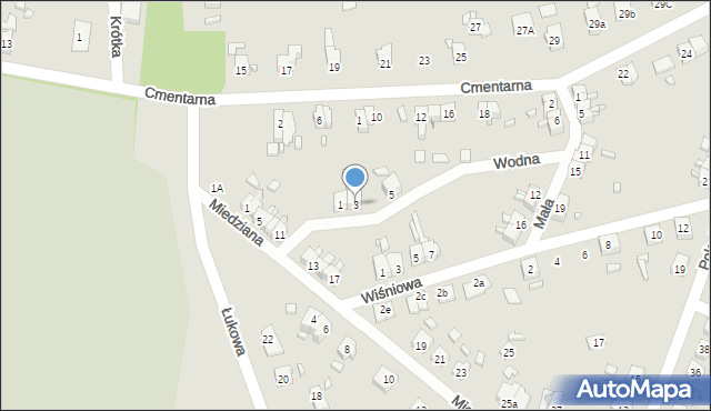 Gubin, Wodna, 3, mapa Gubin