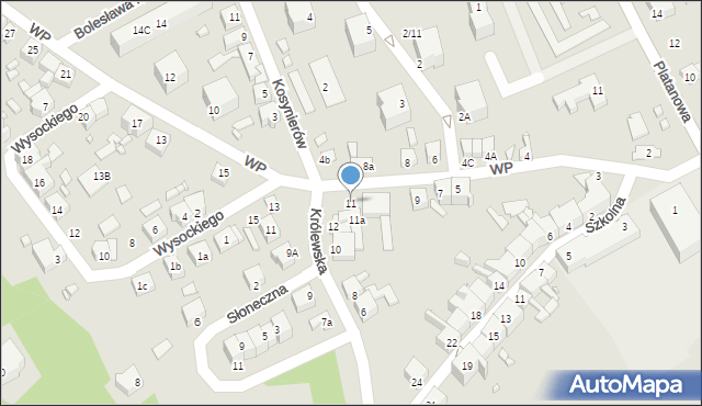 Gubin, Wojska Polskiego, 11, mapa Gubin