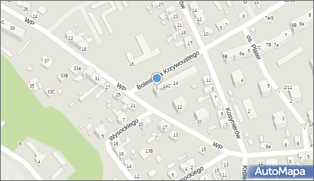 Gubin, Wojska Polskiego, 14D, mapa Gubin