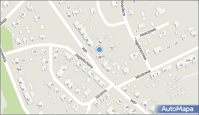 Gubin, Wojska Polskiego, 48, mapa Gubin