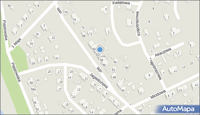 Gubin, Wojska Polskiego, 60, mapa Gubin