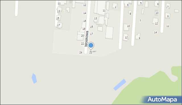 Hajnówka, Woskowa, 21, mapa Hajnówka