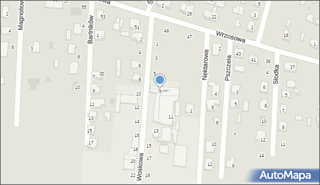 Hajnówka, Woskowa, 7, mapa Hajnówka