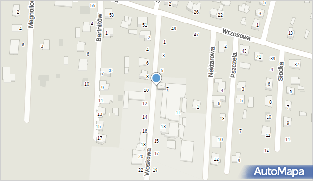 Hajnówka, Woskowa, 9, mapa Hajnówka