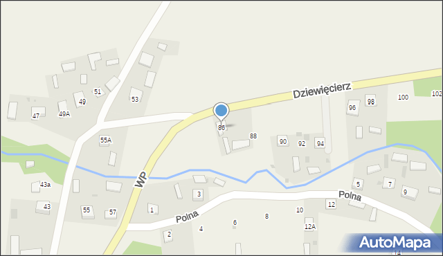 Horyniec-Zdrój, Wojska Polskiego, 86, mapa Horyniec-Zdrój