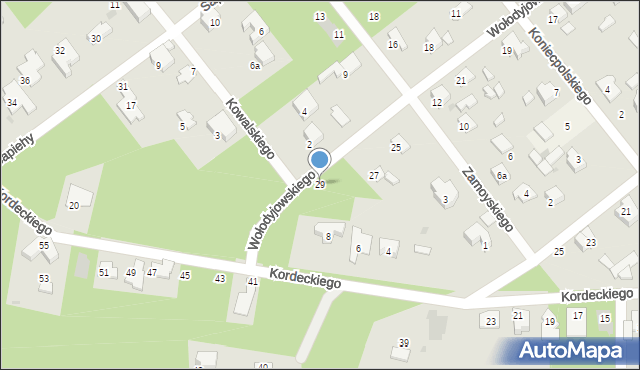 Izabelin B, Wołodyjowskiego Michała, 29, mapa Izabelin B