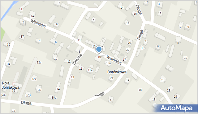 Jabłonka, Wolności, 10, mapa Jabłonka