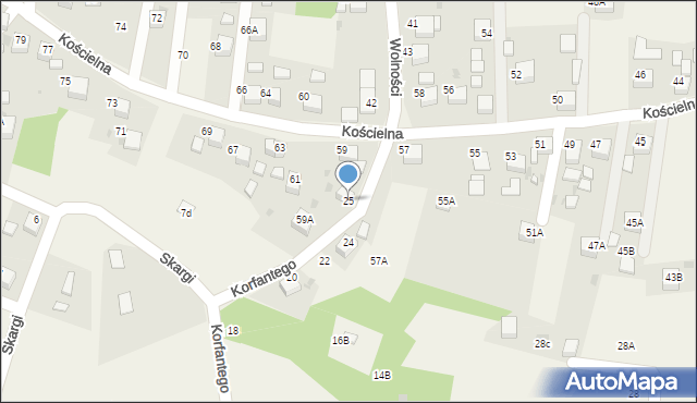 Jankowice, Wolności, 25, mapa Jankowice