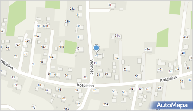 Jankowice, Wolności, 41, mapa Jankowice