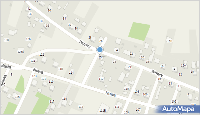 Jankowice, Wowry Pawła, 25, mapa Jankowice