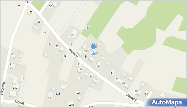 Jankowice, Wowry Pawła, 38a, mapa Jankowice