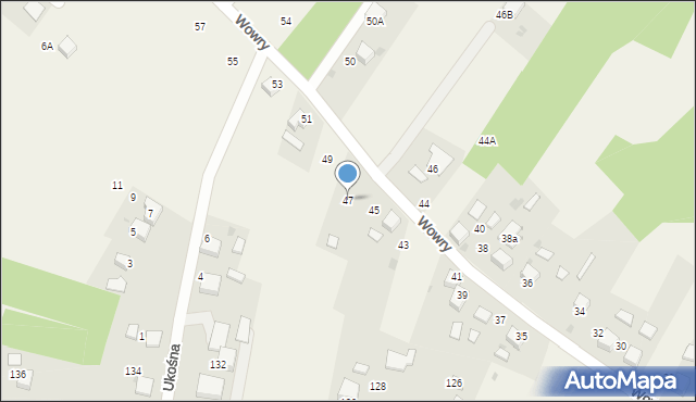 Jankowice, Wowry Pawła, 47, mapa Jankowice