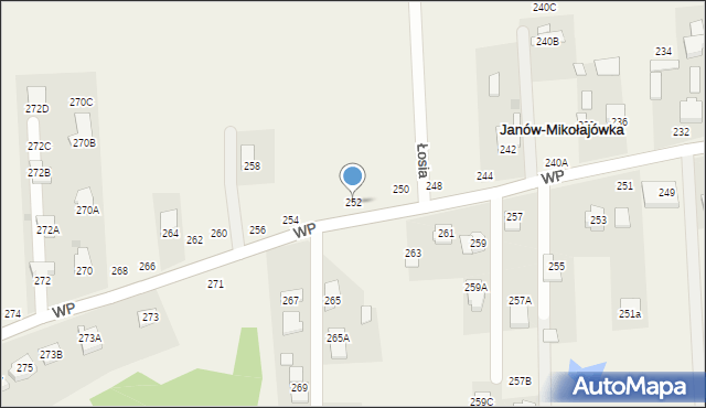 Janów-Mikołajówka, Wojska Polskiego, 252, mapa Janów-Mikołajówka
