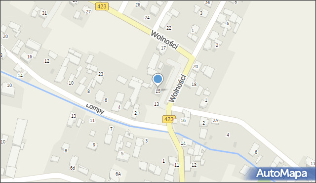 Januszkowice, Wolności, 15, mapa Januszkowice