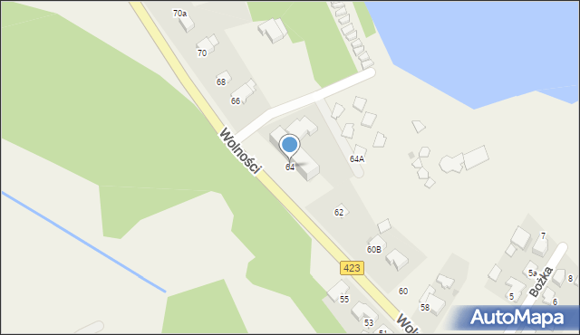 Januszkowice, Wolności, 64, mapa Januszkowice