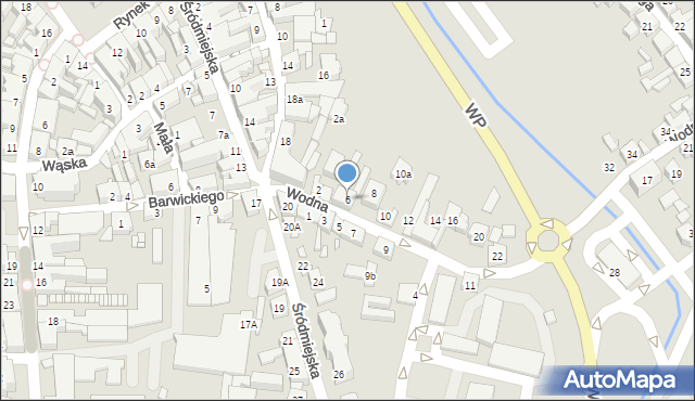 Jarocin, Wodna, 6, mapa Jarocin