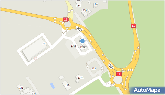 Jarocin, Wojska Polskiego, 135A, mapa Jarocin