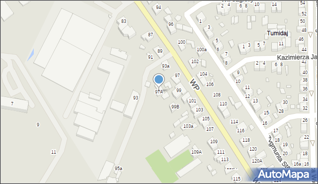 Jarocin, Wojska Polskiego, 97A, mapa Jarocin