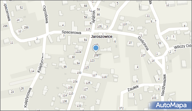 Jaroszowice, Wojtyły Karola, 109, mapa Jaroszowice