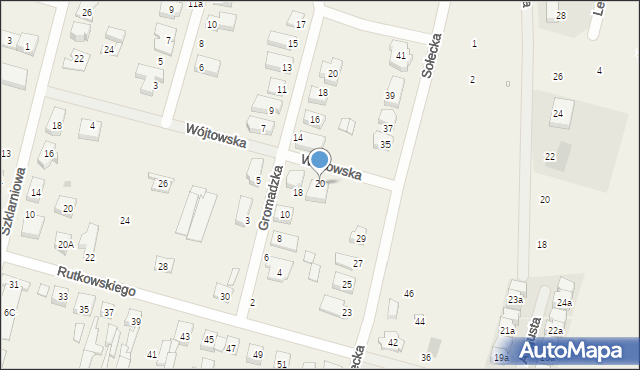 Jasin, Wójtowska, 20, mapa Jasin