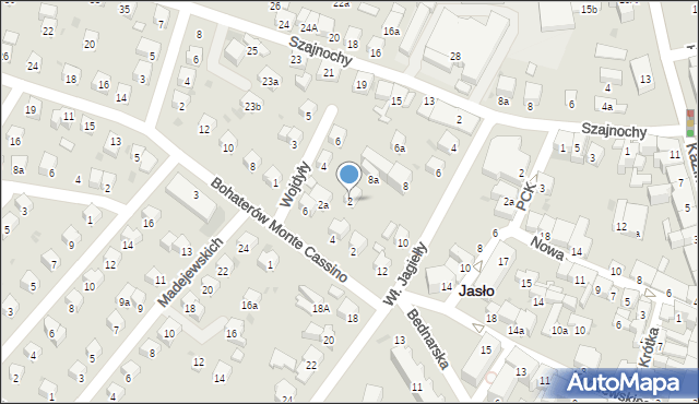 Jasło, Wojdyły Mariana, 2, mapa Jasła