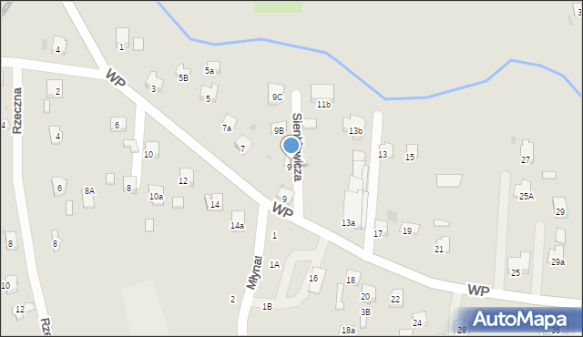 Jasło, Wojska Polskiego, 9a, mapa Jasła