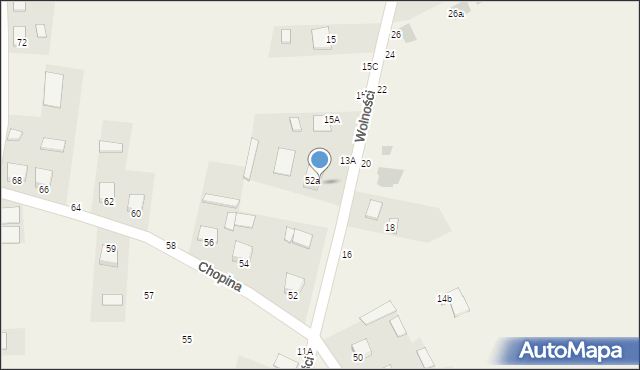 Jastkowice, Wolności, 13, mapa Jastkowice