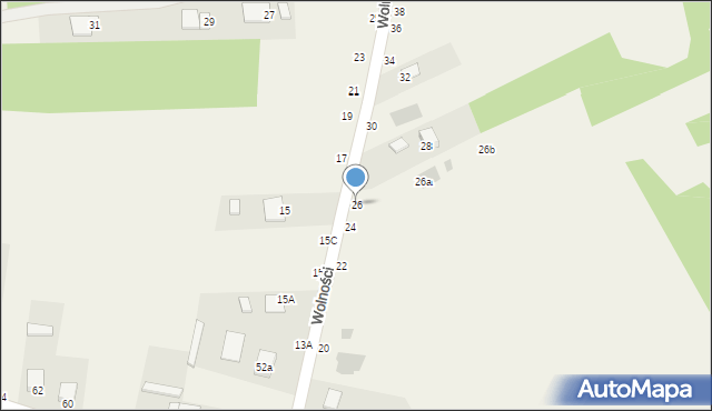 Jastkowice, Wolności, 26, mapa Jastkowice