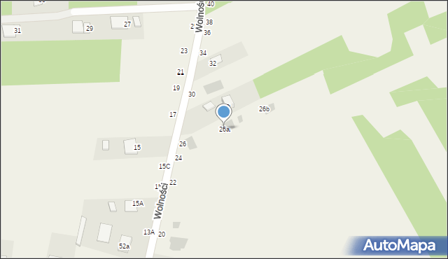 Jastkowice, Wolności, 26a, mapa Jastkowice