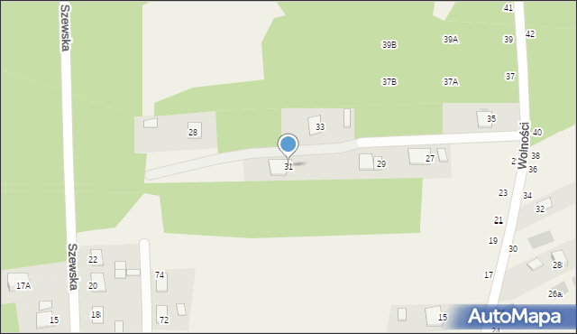 Jastkowice, Wolności, 31, mapa Jastkowice