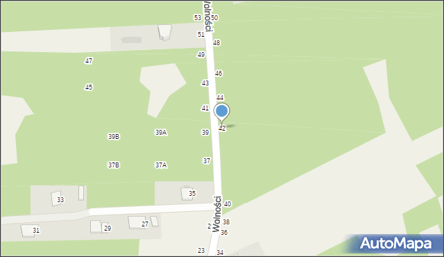 Jastkowice, Wolności, 42, mapa Jastkowice