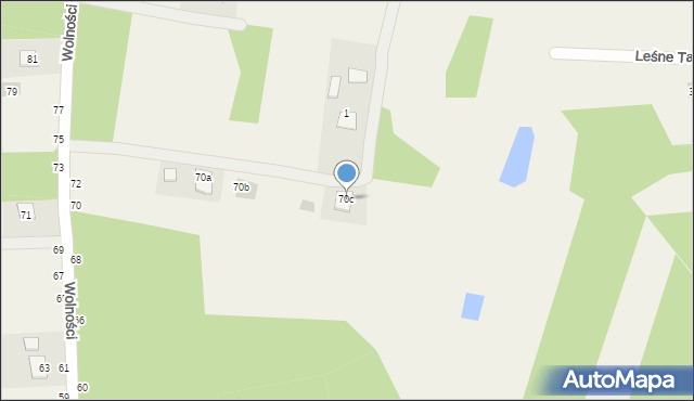 Jastkowice, Wolności, 70c, mapa Jastkowice