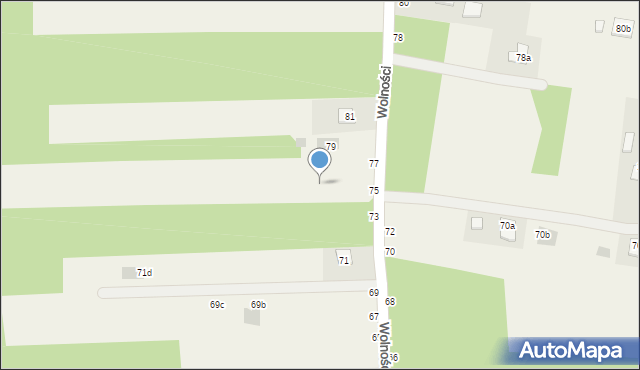 Jastkowice, Wolności, 77a, mapa Jastkowice