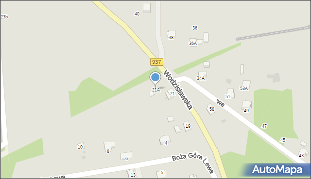 Jastrzębie-Zdrój, Wodzisławska, 21A, mapa Jastrzębie-Zdrój