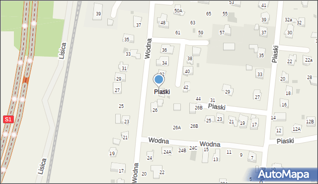 Jawiszowice, Wodna, 30, mapa Jawiszowice