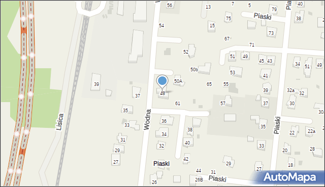 Jawiszowice, Wodna, 48, mapa Jawiszowice