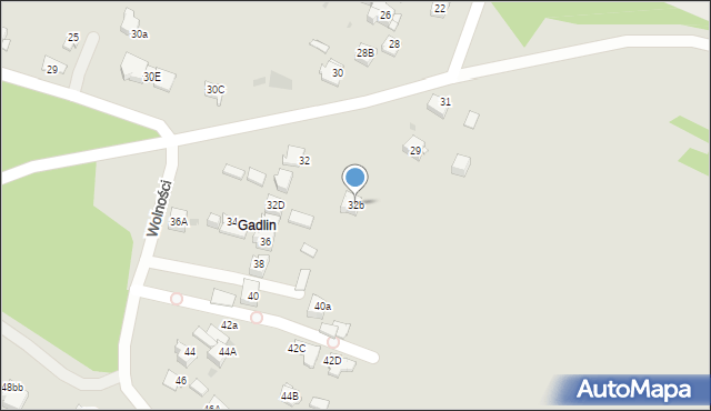 Jaworzno, Wolności, 32b, mapa Jaworzno