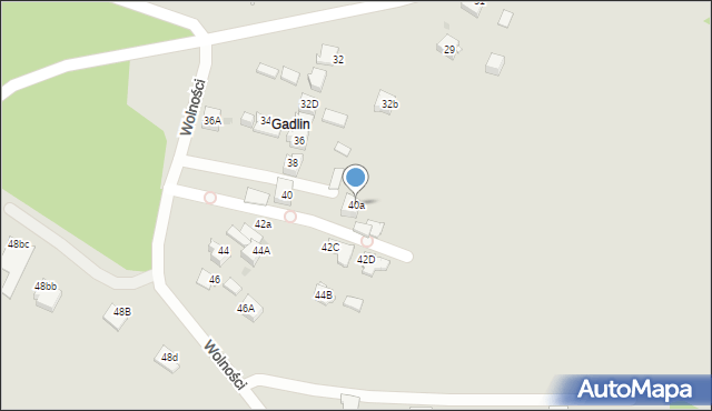 Jaworzno, Wolności, 40a, mapa Jaworzno