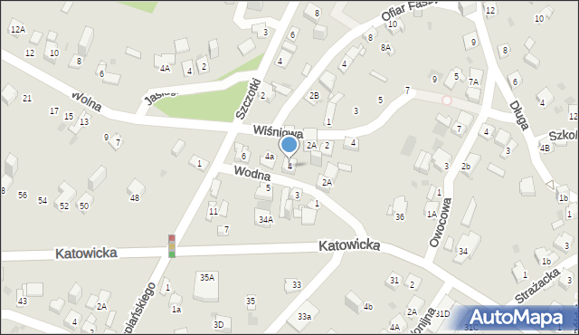 Jaworzno, Wodna, 4, mapa Jaworzno