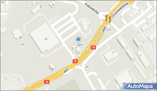 Jaworzno, Wojska Polskiego, 2ca, mapa Jaworzno