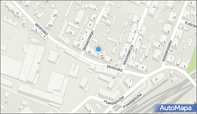 Jaworzyna Śląska, Wolności, 17, mapa Jaworzyna Śląska