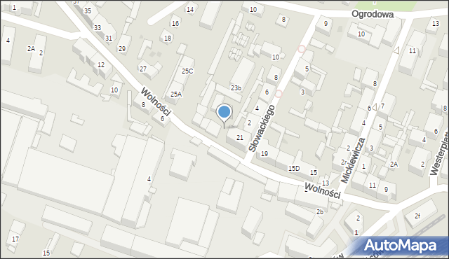 Jaworzyna Śląska, Wolności, 23a, mapa Jaworzyna Śląska