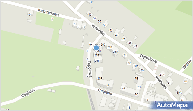 Jaworzyna Śląska, Wolności, 26E, mapa Jaworzyna Śląska