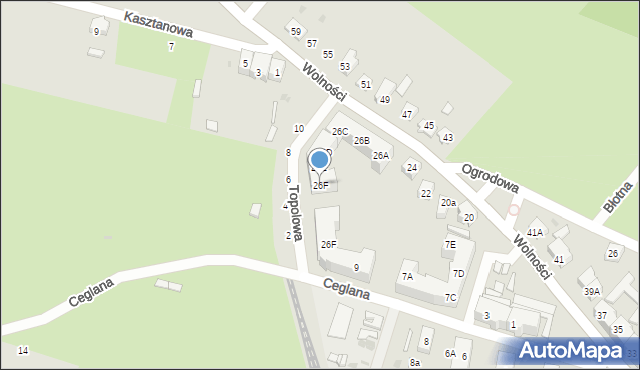 Jaworzyna Śląska, Wolności, 26F, mapa Jaworzyna Śląska