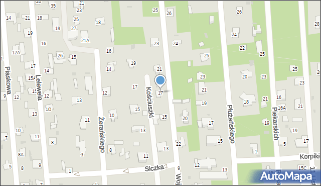 Jedlnia-Letnisko, Wojciechowskiego, 17, mapa Jedlnia-Letnisko